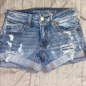 American Eagle Ripped Jean Shorts